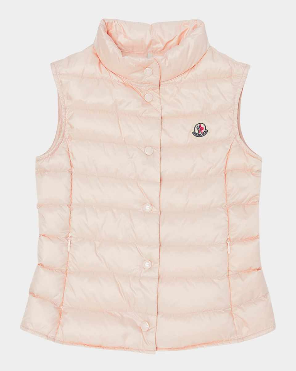 Girl's Liane Quilted Down Vest, Size 4-10